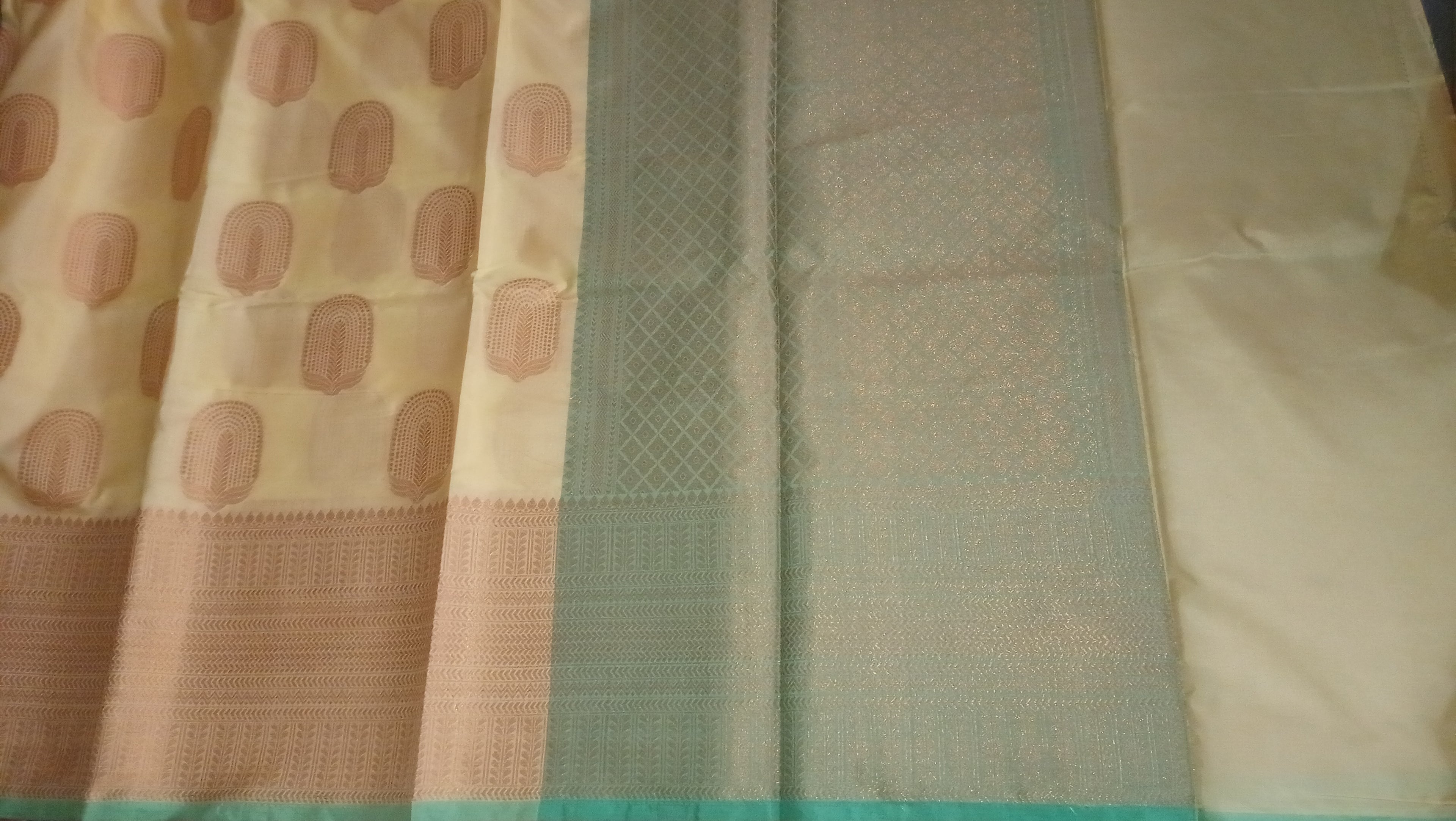 Silk Saree with Contrast Border