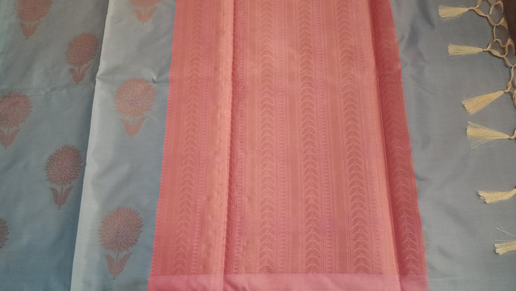 Banarasi Silk Saree – Turquoise | Phool Patti Boota